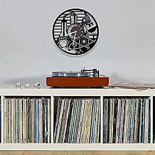 Vista 3 de Reloj de pared Física Prueba de reacción química Vinilo CD Disco de pared Reloj de pared Bioquímica Ciencia Obra de arte Decorativo Silencioso Reloj