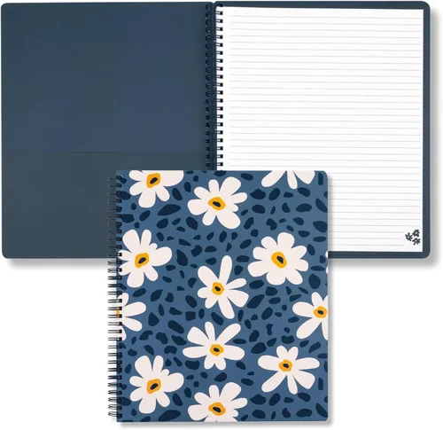 Vista 29 de Steel Mill & Co - Lindo cuaderno de espiral grande con rayas universitarias, 11 x 9.5 pulgadas con tapa dura duradera y 160 páginas forradas, puntos