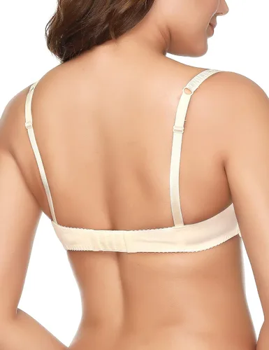 Vista 3 de Wingslove Brasier de encaje floral para mujer, cobertura completa, sin forro, suave y ligero