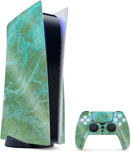 Vista 24 de MightySkins - Skin para juegos con purpurina brillante para PS5 y PlayStation 5, ágata amatista, acabado duradero con purpurina de alto brillo