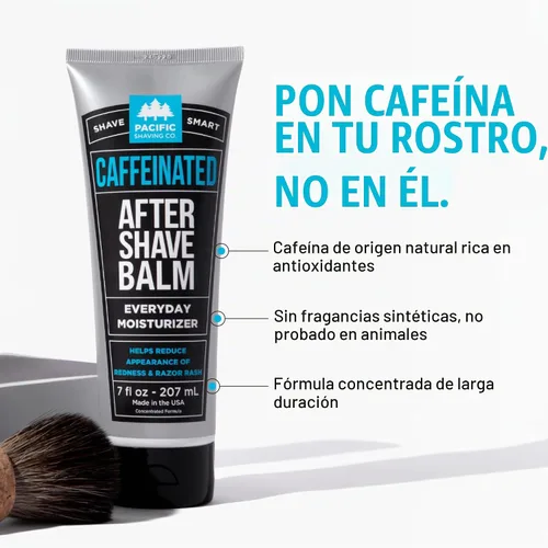 Vista 2 de Loción con cafeína para después de afeitarse marca Pacific Shaving Company, 3 oz, paquete de de 1