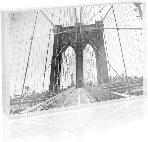 Vista 15 de Isaac Jacobs Marco magnético acrílico súper grueso, 5 x 7 pulgadas