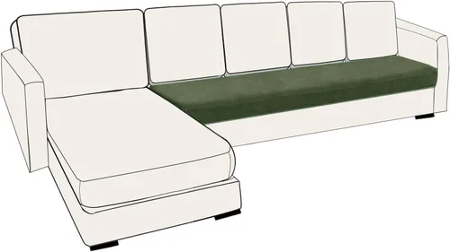 Vista 104 de UNBBRRL Fundas de cojín de asiento para sofá, elásticas, funda de cojín individual para sofá, fundas de cojín para sofá, fundas de héroe protegen