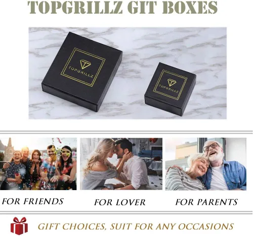 Vista 5 de TOPGRILLZ Collar con dije de estrella de David para hombre, chapado en oro de 14 quilates, cadena de cuerda de acero inoxidable