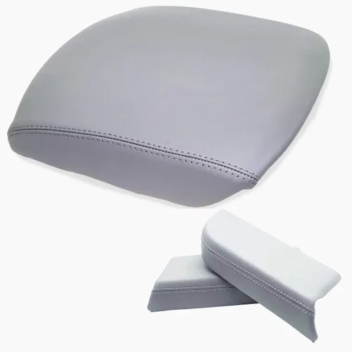 Vista 4 de Kit de reemplazo de apoyabrazos para puerta delantera de cubierta de consola central Dunhil, compatible con Pilot 2009-2013 (Beige)