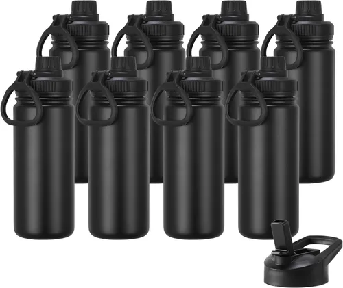 Vista 60 de DOMICARE Botella de agua para niños de 16 onzas para la escuela, de acero inoxidable, con aislamiento al vacío de doble pared, botella de agua
