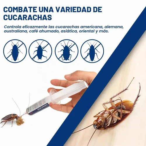 Vista 5 de Cebo de gel para cucarachas, control de insectos para interiores, listo para usar, mata cucarachas - 4 tubos x 30 gms