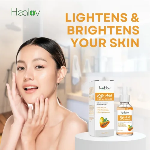 Vista 7 de Suero de ácido kójico – Removedor de manchas oscuras para rostro y cuerpo – Iluminador de la piel para manchas, hiperpigmentación, decoloración