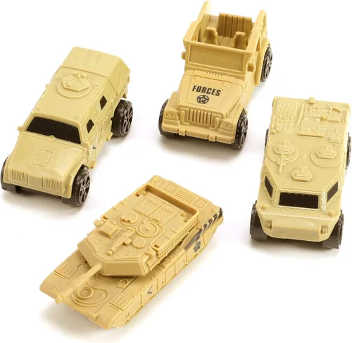 Vista 4 de Juego de base militar de 47 piezas, juego de hombres del ejército con accesorios de vehículos, soldado ejército y mapa de juego, mini tanque