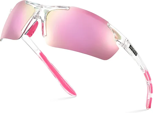 Vista 25 de Lentes de sol polarizados deportivos para hombres y mujeres, con diseño envolvente, UV400, para correr, béisbol, sóftbol, ciclismo, conducción