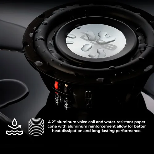 Vista 3 de DS18 PSW10.2D Subwoofer de montaje superficial (8" Dual 4 Ohm)