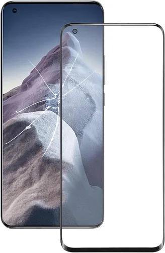 Vista 2 de Huangyuchao Accesorios para teléfono Pantalla frontal Lente de vidrio exterior para Xiaomi Mi 11 Ultra M2102K1G M2102K1C Reemplazo del teléfono
