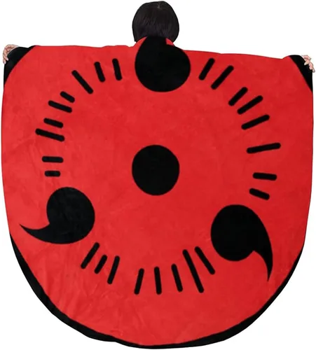 Vista 4 de JUST FUNKY Naruto Shippuden Sharingan - Manta de forro polar redonda de 48 pulgadas