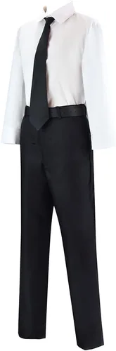 Vista 4 de ATEOVE Disfraz de cosplay de Denji Hayakawa Aki para cosplay, disfraz de Halloween con peluca