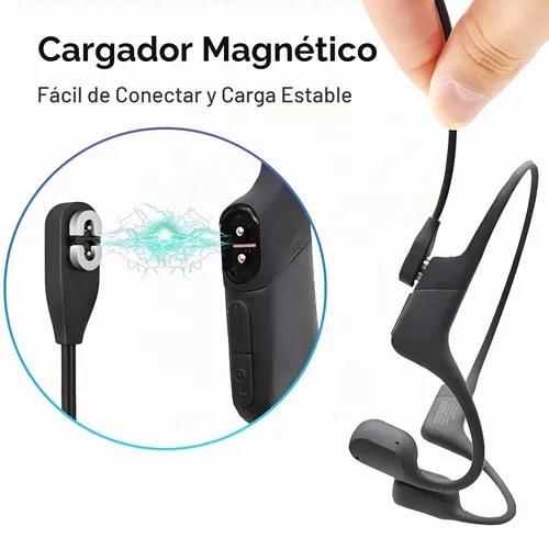 Vista 4 de Shokz - Cargador de auriculares USB C a cable de carga magnético de 3.3