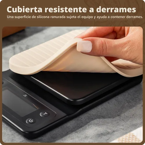 Vista 5 de Greater Goods Báscula de café con temporizador, precisión de 0.004 oz para Abedul