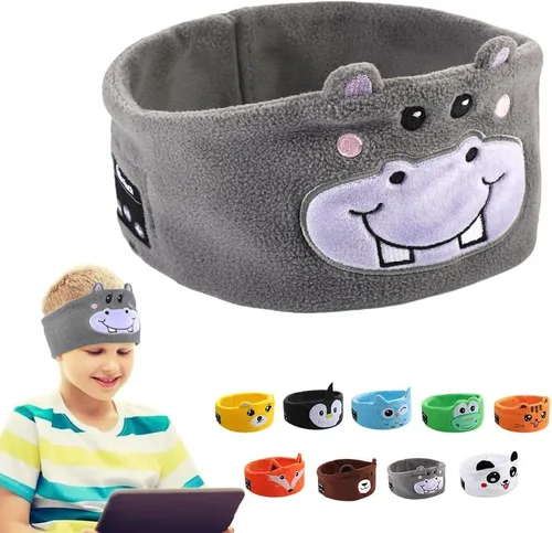 Vista 12 de Auriculares Inalámbricos para Niños, Auriculares Sobre la Oreja para Niños y Pequeños, con Altavoces Delgados y Diadema de Felpa Super Suave (Oso)