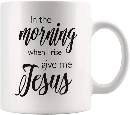 Vista 2 de Fonhark - In the morning when I rise give me Jesus, Give me Jesus, taza cristiana, taza de canción, taza espiritual, taza religiosa, taza de mañana