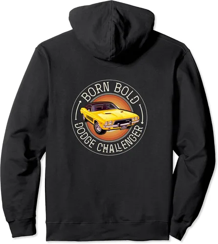 Vista 2 de Dodge Sudadera con capucha Retro Born Bold, Negro, S