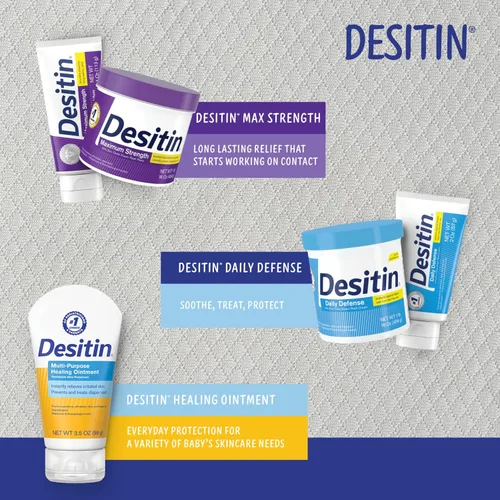 Vista 8 de Crema Desitin Daily Defense para sarpullido de pañales con óxido de zinc para tratar, aliviar y prevenir el sarpullido de pañales, hipoalergénica