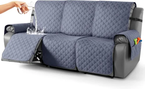 Vista 13 de TAOCOCO Fundas reclinables 100% impermeables, con correas para las piernas, funda de sofá reclinable reversible para silla reclinable, protector