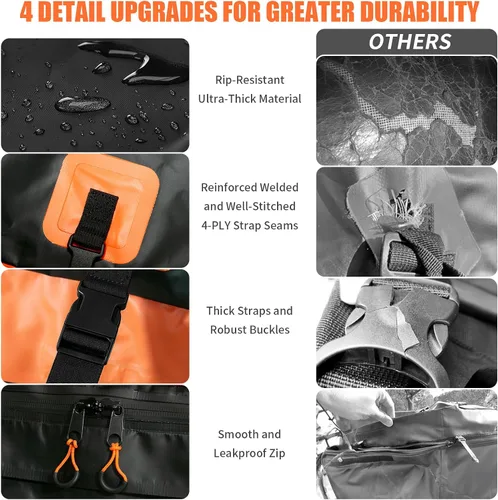 Vista 7 de Bolsa de carga impermeable de 21 pies cúbicos para techo de automóvil, resistente 840D, con alfombrilla antideslizante, bloqueo de equipaje, 6