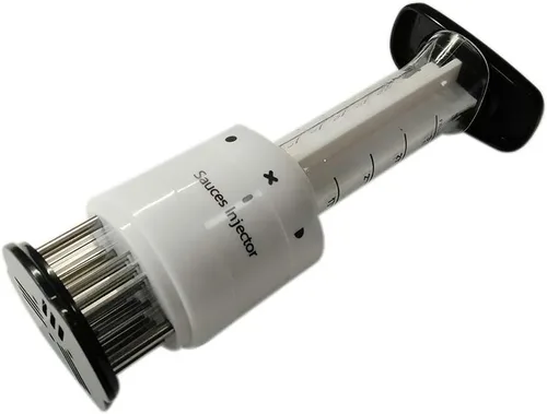Vista 3 de BLUE ELF Inyector de salsa marinador y ablandador de carne 30 agujas de acero inoxidable NUEVO