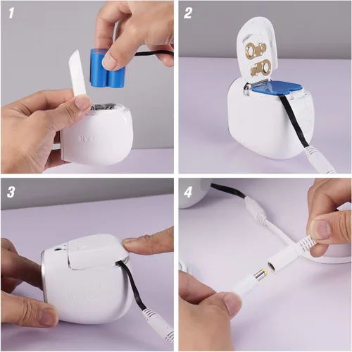 Vista 4 de Adaptador de corriente compatible con Arlo (reemplazo CR123A), con cable de 25 pies/24.6 ft resistente a la intemperie para exteriores alimenta