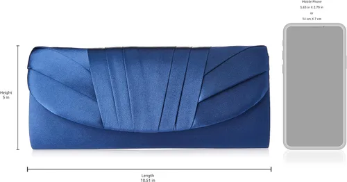 Vista 3 de Jessica McClintock Angel Satin Smoquin Flap - Embrague de noche