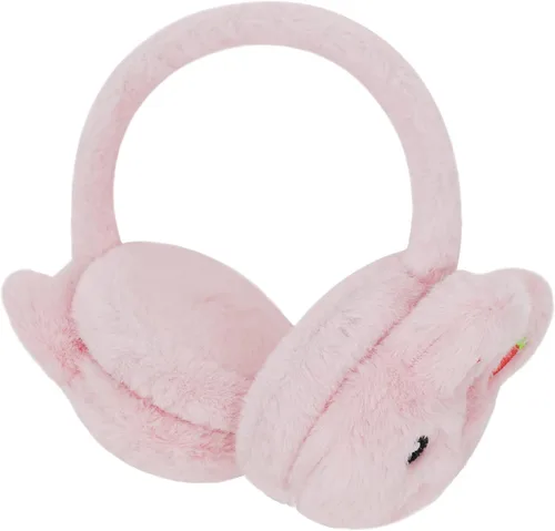 Vista 4 de Orejeras deportivas de invierno para niños y niñas, con diseño de animales, de piel sintética, para esquiar, nieve, calentadores de orejas, a prueba