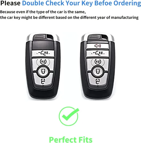 Vista 2 de Funda para llavero de TPU adecuada para Ford F150 F250 F350 F450 F551 Edge Explorer Smart Key Fob, Modelo A (negro).