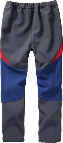 Vista 2 de Toomett Pantalones cargo de nieve para niños, niñas y niños al aire libre con forro polar suave Shell senderismo pesca esquí pantalones aislados
