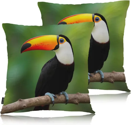 Vista 26 de Swono Juego de 2 fundas de almohada decorativas para el hogar de 18 x 18 pulgadas, diseño abstracto de color negro y amarillo, para sala de estar