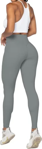 Vista 5 de Sunzel Nunaked Leggings de entrenamiento para mujer, control de abdomen, compresión para entrenamiento, gimnasio, yoga, sin costura frontal