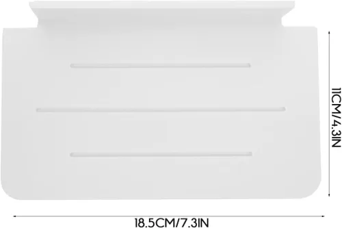 Vista 2 de HANABASS Estantes de pared flotantes de plástico, pequeño palo en la pared, estante para teléfono, soporte para toallitas, estante para baño, cocina