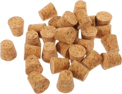 Vista 11 de Zerodeko Tapones de corcho, 30 tapones de corcho, corchos de madera suave natural, corcho cónico, tapón de sellado de botella de cerveza para vino
