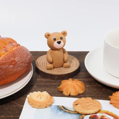 Vista 5 de Decoración para tartas de oso de peluche, 2.8 x 1.8 pulgadas/2.8x1.8 in, oso de peluche, decoración de pasteles para baby shower, aniversario