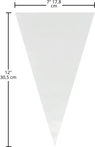 Vista 3 de Keenpioneer Piping Bag - Bolsa desechable para decoración de tartas, 100 unidades, 12 pulgadas, transparente