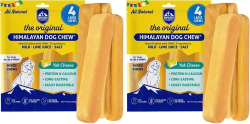 Vista 10 de Himalayan Dog Chew, The Original Yak Cheese Dog Chews, 4 masticables de yak grande/XL