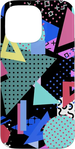 Vista 21 de 80s Geometric Memphis Pattern Vintage 1980s 90s Phone Cover Case for iPhone 17