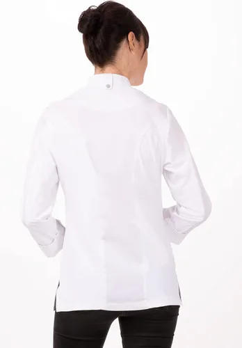 Vista 3 de Chef Works Marrakesh V-Series - Abrigo de chef para mujer