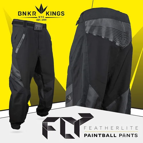 Vista 3 de Bunker Kings Featherlite Fly - Pantalones de paintball con velcro ajustable en la cintura y puños en los tobillos Negro
