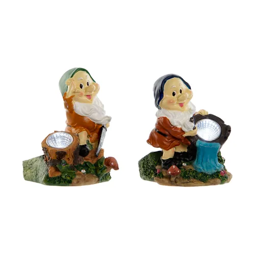 Vista 2 de Gnomos de jardín Home ESPRIT Multicolor 11,5 x 11 x 15,2 cm (2 Unidades)