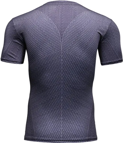 Vista 2 de Red Plume Camiseta deportiva de compresión para hombre de manga corta