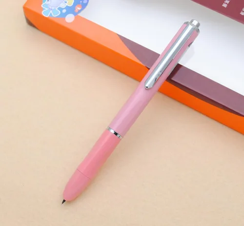 Vista 8 de OASO K016 - Juego de pluma estilográfica retráctil de 0.020 in con 4 cartuchos de tinta azul, escritura suave para estudiantes escolares (rosa coral)