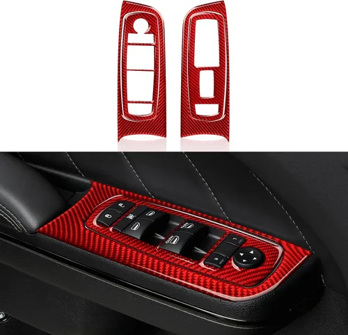 Vista 33 de Para 2011 2012 2013 2014 Dodge Charger Accesorios Consola central Aire Acondicionado Interruptor de Volumen Panel de Fibra de Carbono Pegatina