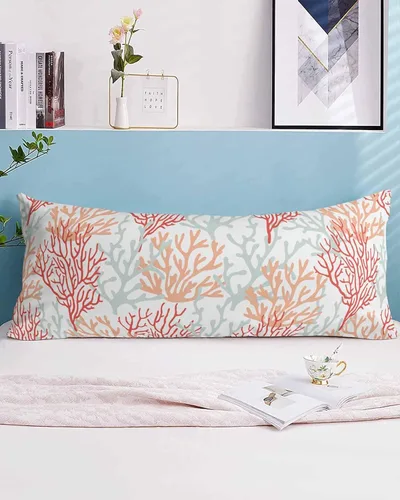 Vista 36 de DecorLovee Juego de 2 fundas de almohada de playa de verano, tamaño estándar, material de microfibra, oceánico, costero, aguamarina, beige, funda