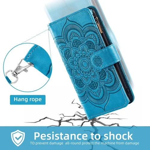 Vista 7 de Asuwish Funda de teléfono para Samsung Galaxy A03s versión de EE. UU. 5G 2022 con protector de pantalla de vidrio templado y tarjetero abatible