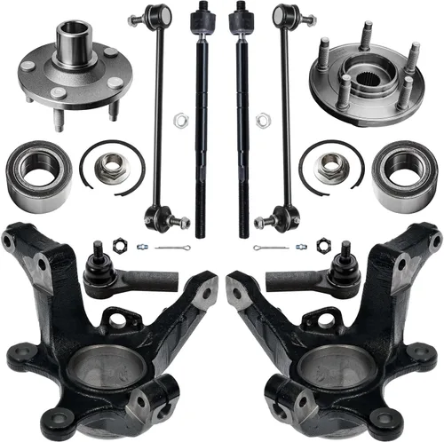 Vista 101 de Detroit Axle - Kit de nudillos traseros izquierdo FWD para Hyundai Santa Fe 2007-2009 Veracruz 2007-2012, reemplazo del conjunto de cojinete