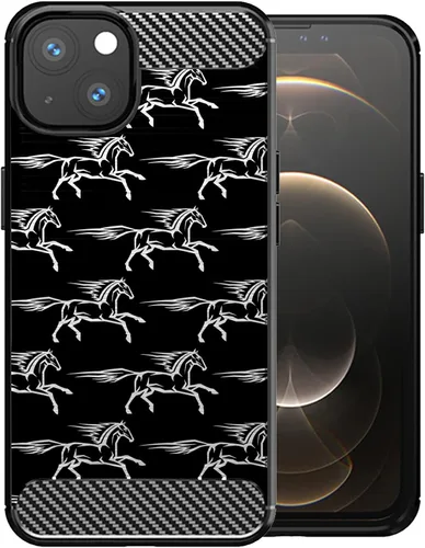Vista 20 de CasesOnDeck - Funda compatible con Apple iPhone 13 Mini/iPhone 13 Mini, funda de diseño, delgada, negra, flexible, elegante, protección contra
